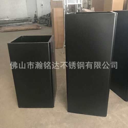 金属烤漆黑色花瓶KTV酒店软装摆放花盆架不锈钢香槟金花架商场