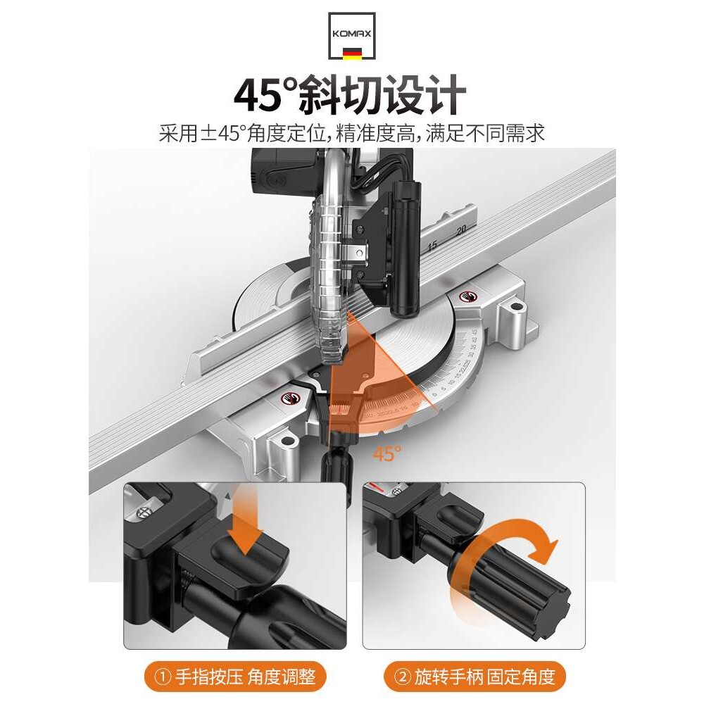 锯铝机铝材铝合金木材45度角切割机高精度精密切铝斜切锯型材角锯