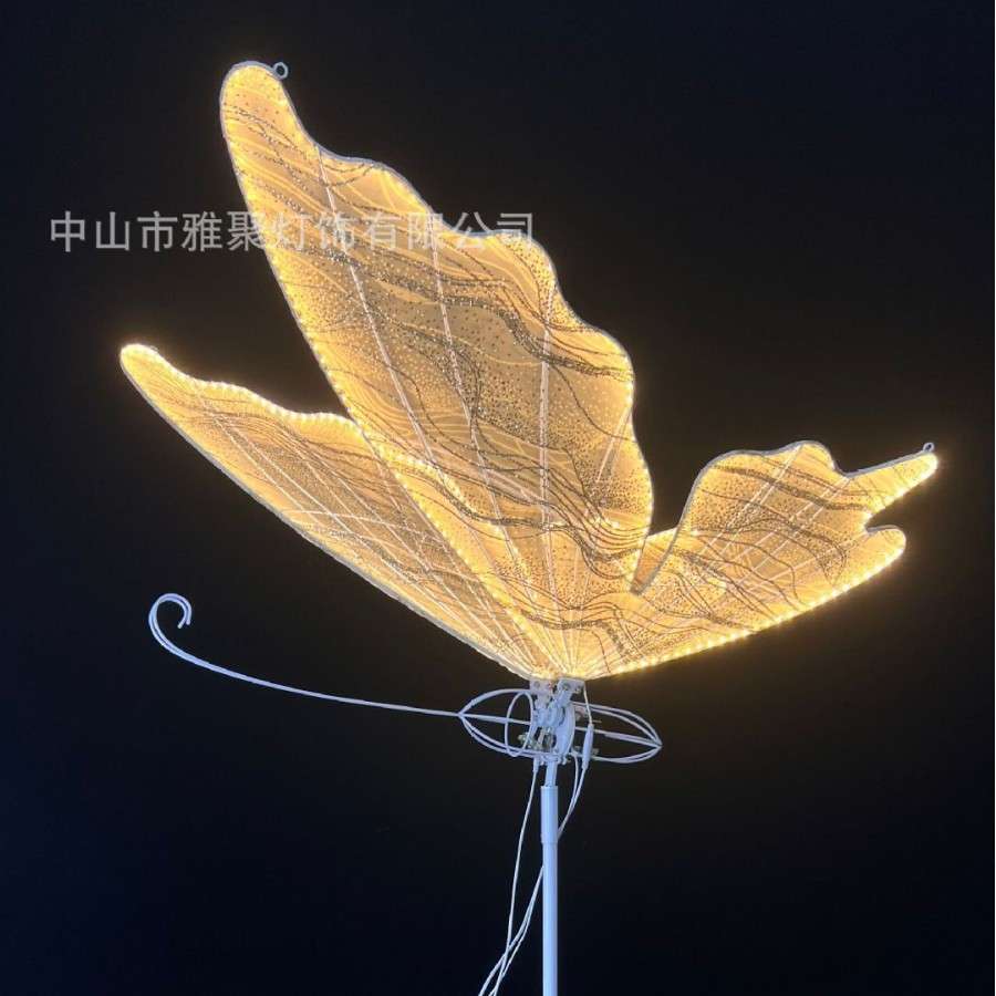 婚庆道具电动发光蝴蝶翅膀舞台装饰吊顶挂件婚礼路引场景布置摆件