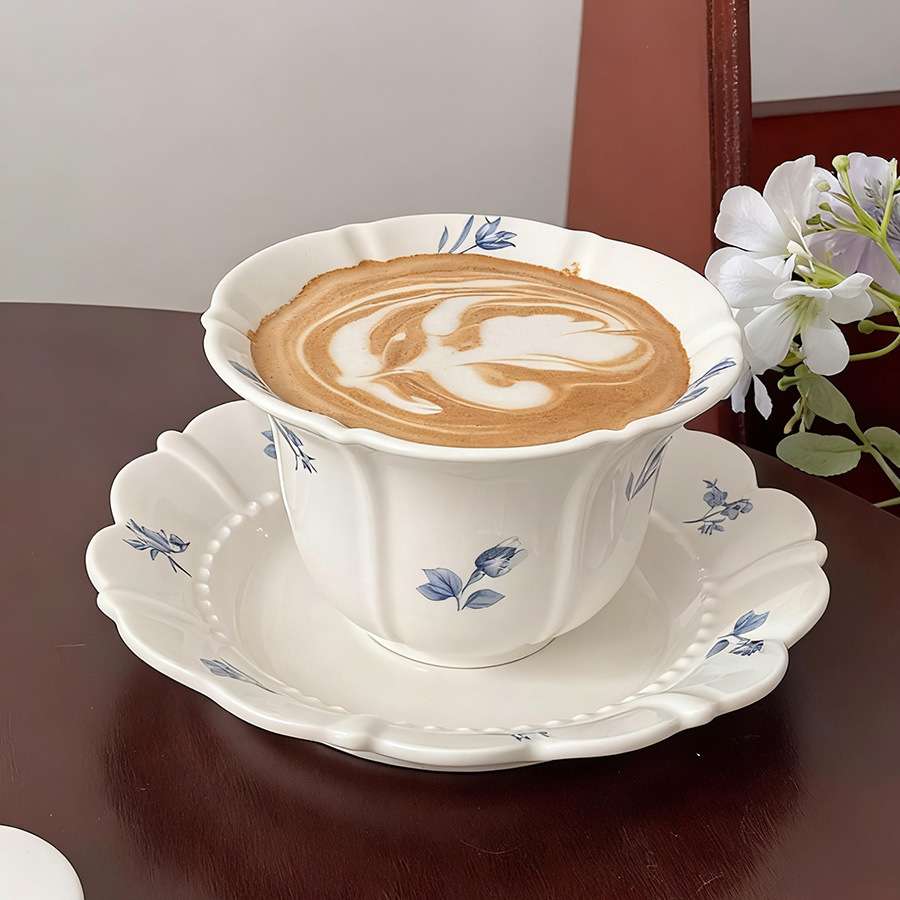 陶瓷杯小众  牛奶杯 咖啡杯 喝茶泡茶 燕麦麦片 高颜值 轻奢简约