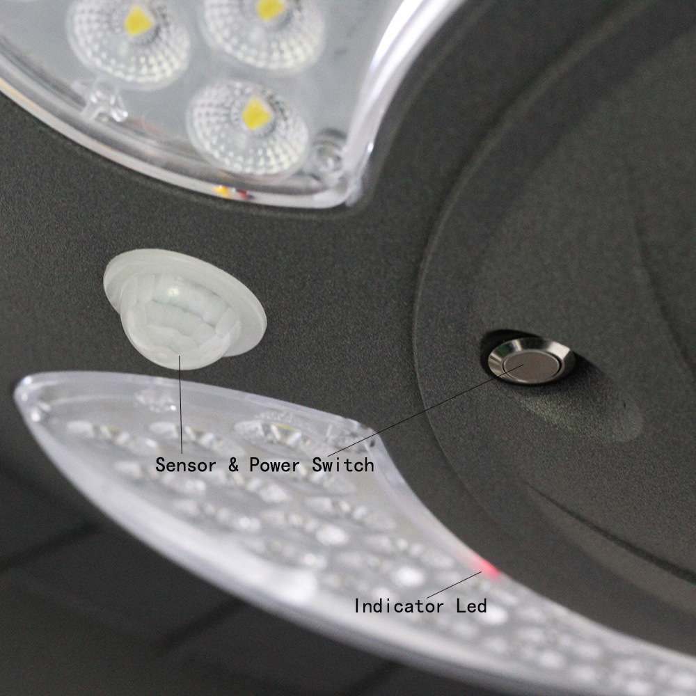 光控2.4GHz遥控感应8种模式UFO飞碟形太阳能庭院路灯led灯户外