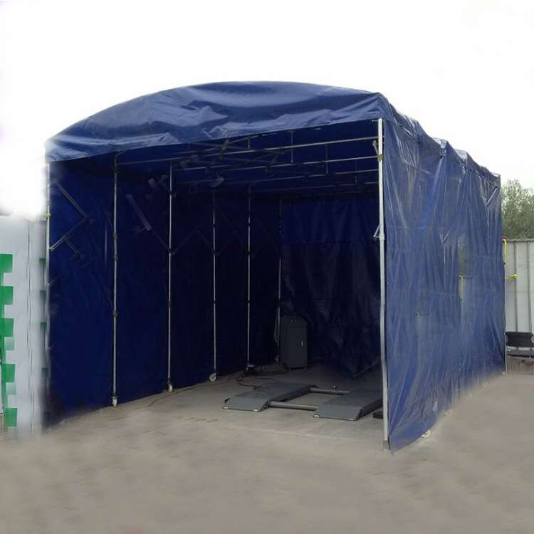 遮阳遮雨不锈钢推拉车蓬户外可移动伸缩雨棚工厂仓库活动推拉篷