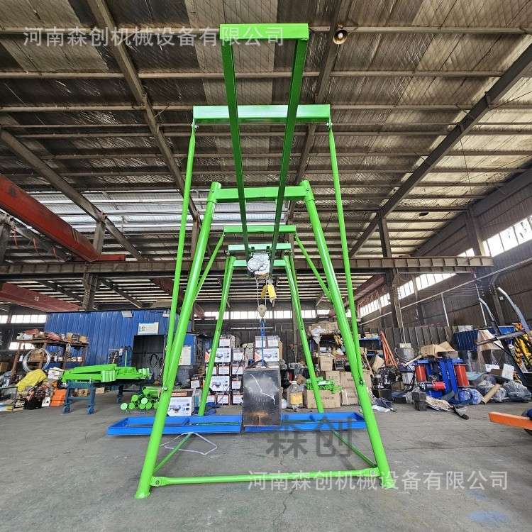 孔桩行吊四柱人工挖孔桩吊机 圆柱龙门架工地清桩吊运机 提升机
