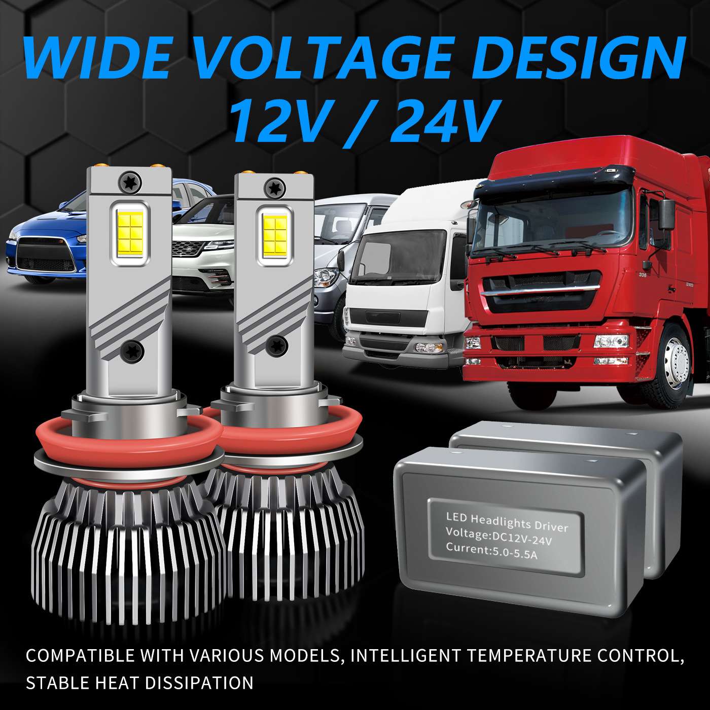 双铜管130W白光汽车led大灯12V24V灯泡h7h4h1h3雾灯h13 9005 9006