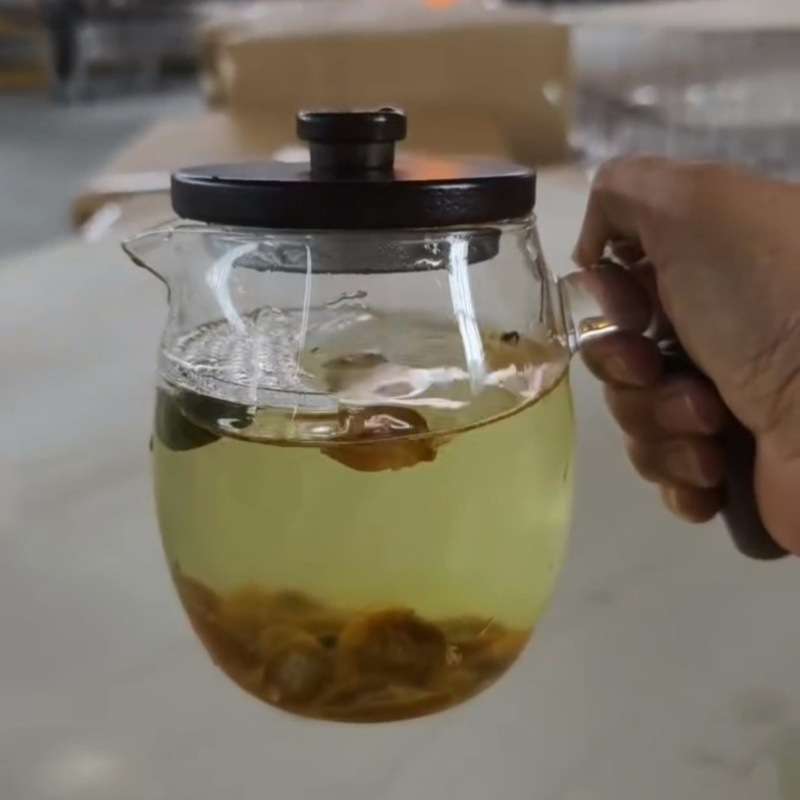 月牙公杯家用过滤一体泡茶壶实木把手加厚高硼硅玻璃耐热花茶杯