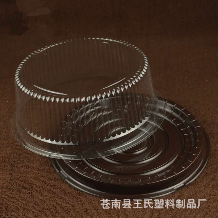 圆形6寸蛋糕吸塑盒 芝士蛋糕盒 塑料芝士盒透明盒