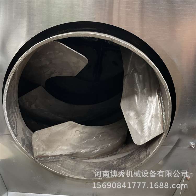 大型电磁炒货机流水线 不锈钢滚筒五谷杂粮黄豆炒熟设备 全自动