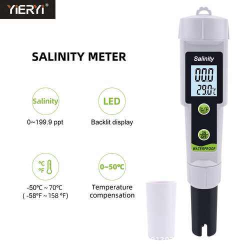 Salinity615高精度笔式盐度计海水比重计 盐水海水卤水含盐量检测