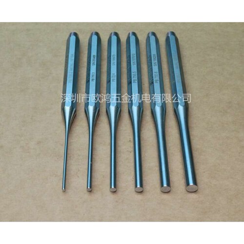 进口工具瑞士PB 755.2 3 4 5 6 7 单支八棱柄 销式冲头 等径冲子