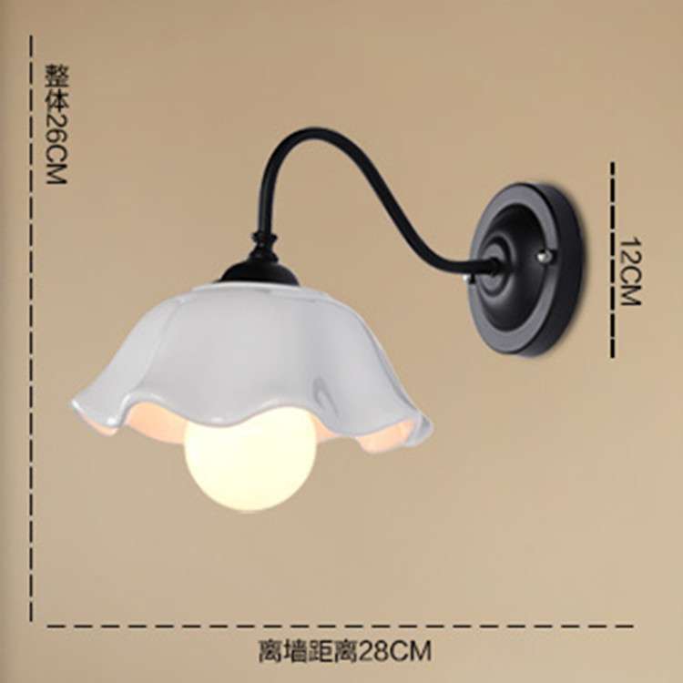 美式复古吊灯客厅灯铁艺灯卧室陶瓷灯饰创意LED灯具家具一件代发
