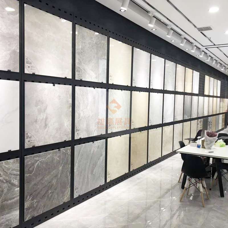 瓷砖展示架岩板冲孔板挂钩展架墙面多功能岩板壁挂式货架可移动