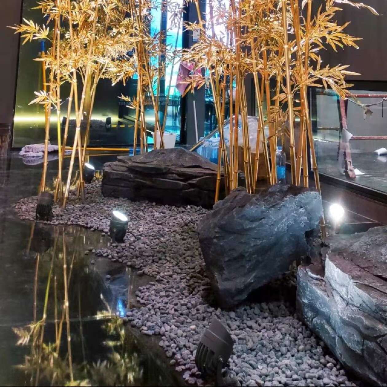 仿金色竹子金色真竹子金色假竹子金竹子金色装饰竹子金色婚庆用品