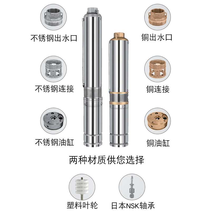 3寸48V家用无刷直流深井配件控制器太阳能潛水泵dc pump