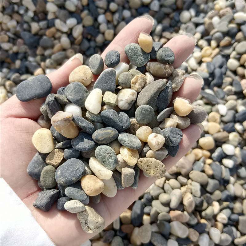 鹅卵石滤料 园林景观造景透水地坪胶黏石地暖回填豆石环保材料