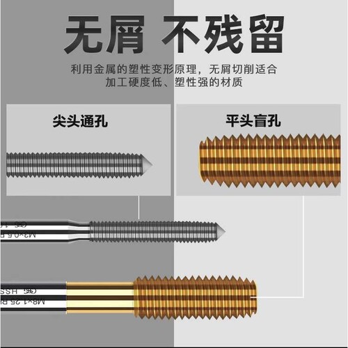 进口OSG英制挤压丝攻W1/8-405/32-32 1/2w20W7/16-14无屑挤牙丝锥