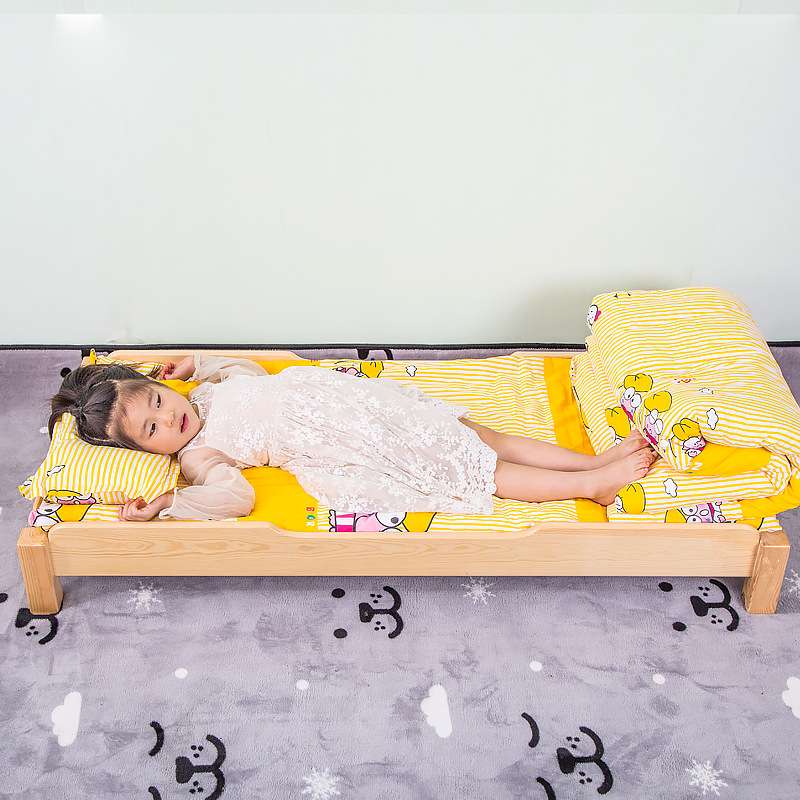 个性幼儿园专用床幼稚园午睡床儿童床单人小床叠叠床实木制松木床