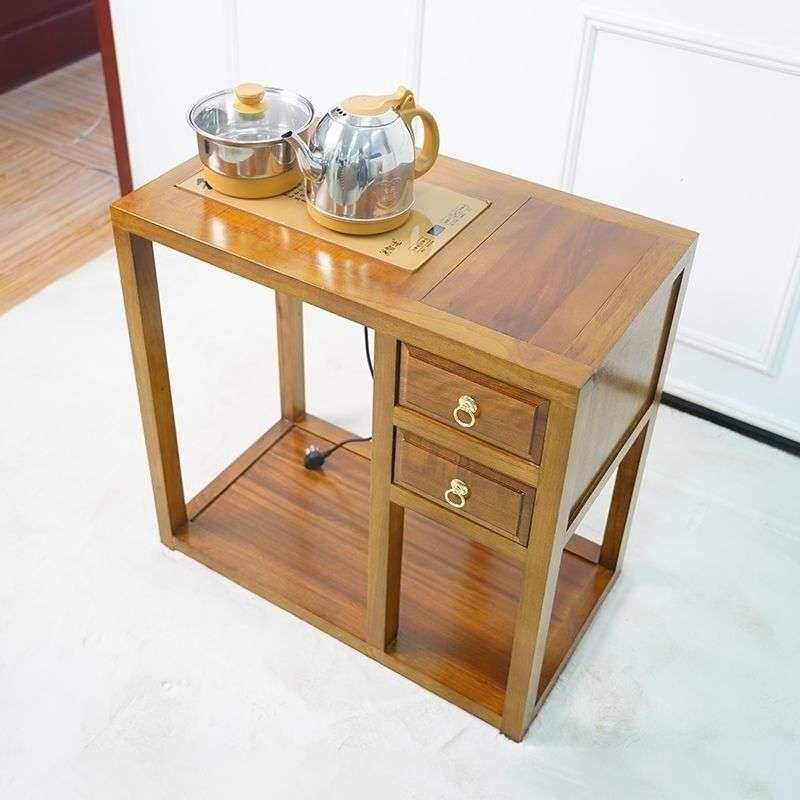 茶台实木(开口)壶一体式套装新中式客厅茶水柜小户型烧水壶多功能
