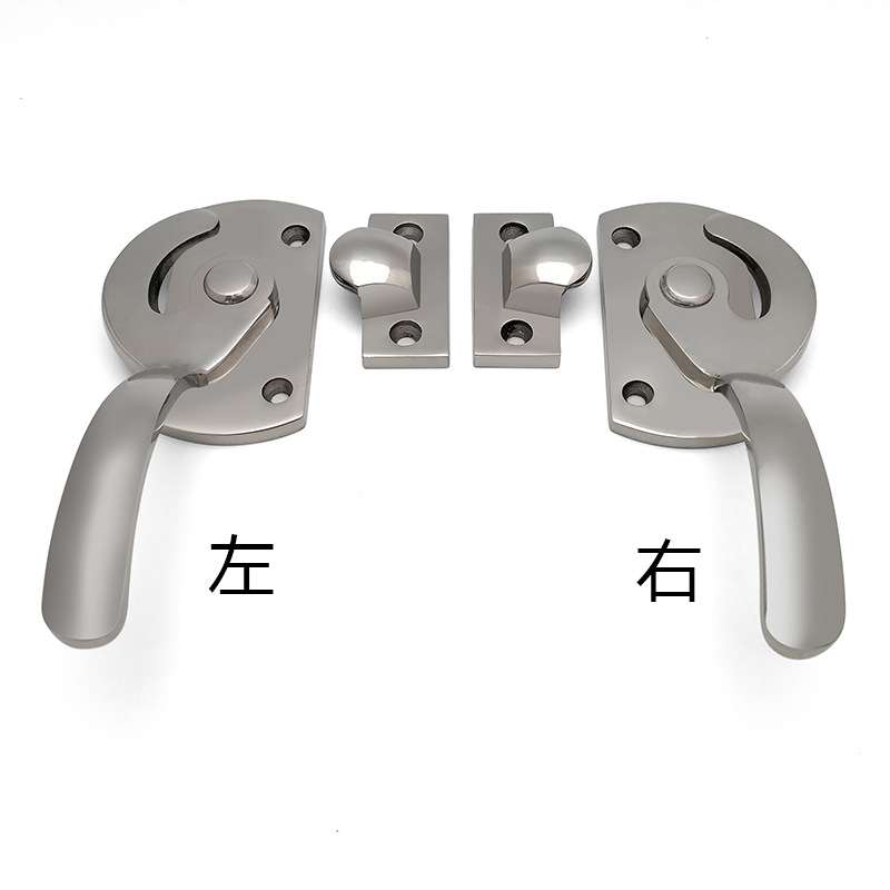 304不锈钢旋转迫紧门扣手越锁越紧密闭门把手真空箱不锈钢拉手