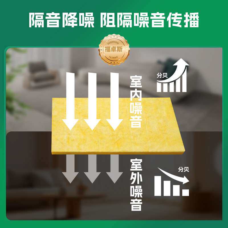 玻璃棉保温板楼宇地面隔音板离心工业纤维板内墙地面保温隔声棉