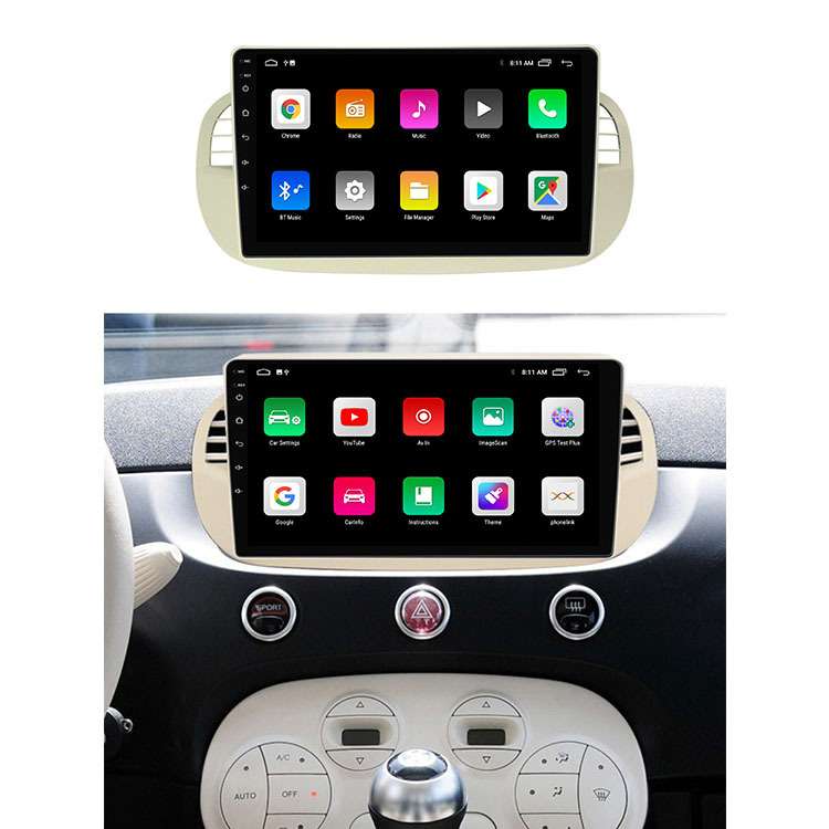 跨境 适用2007-2015款菲亚特500X fiat 500 radio 安卓导航一体机