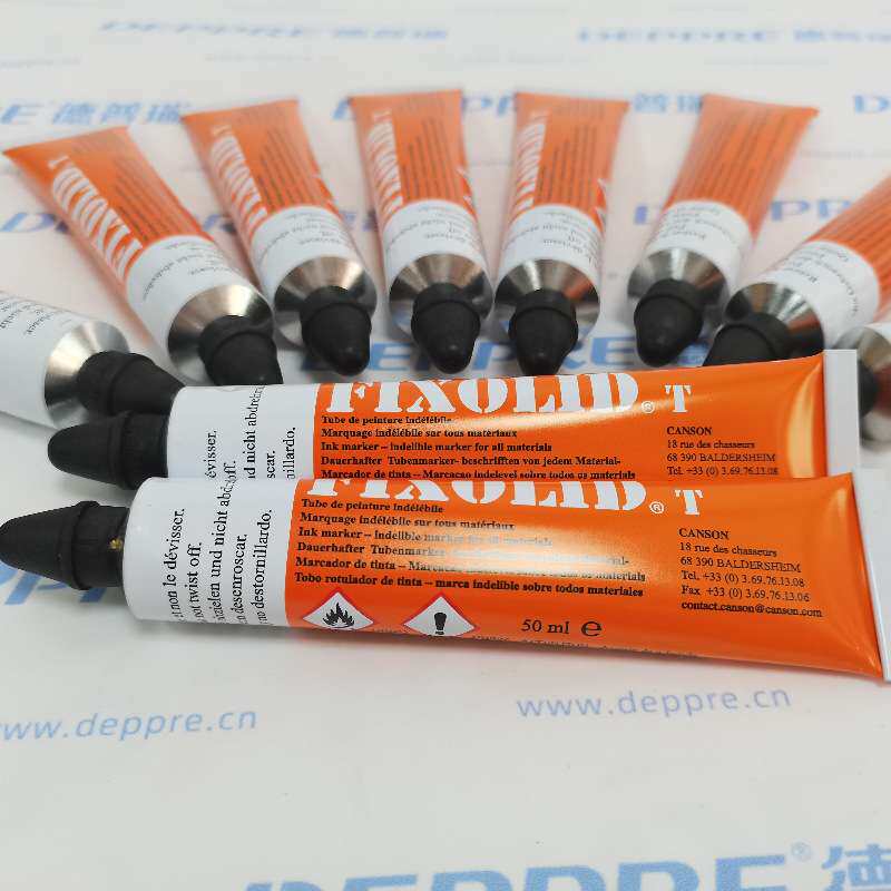 法国 Fixolid工业记号笔螺栓防松标记漆金属油漆笔T300 黑色 50ML