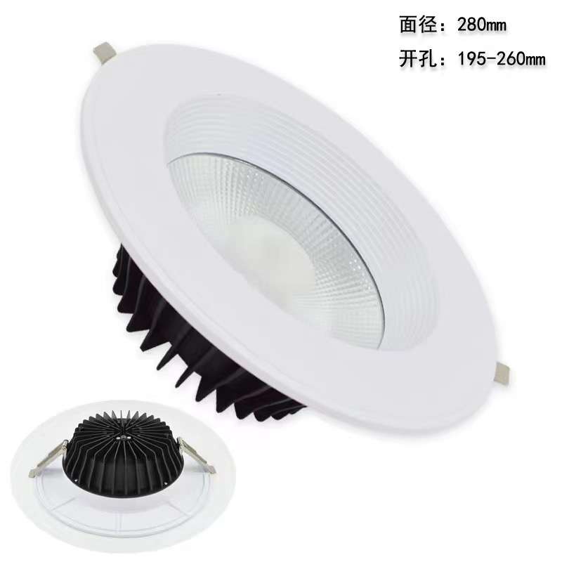 10寸筒灯射灯酒店大堂超市led嵌入式筒灯用开孔195-260mm30w40w