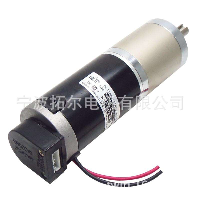 直径45mm减速器 行星低速马达永磁直流有刷12V 24V ZY45钢管电机