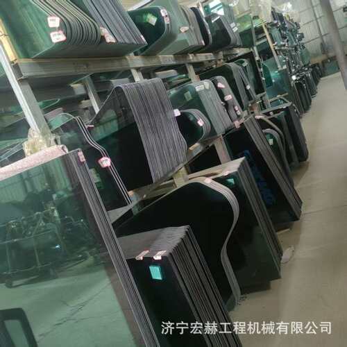挖掘机前档玻璃DX260LC 300-7 300-9 DH330钢化 夹胶 后档 双层