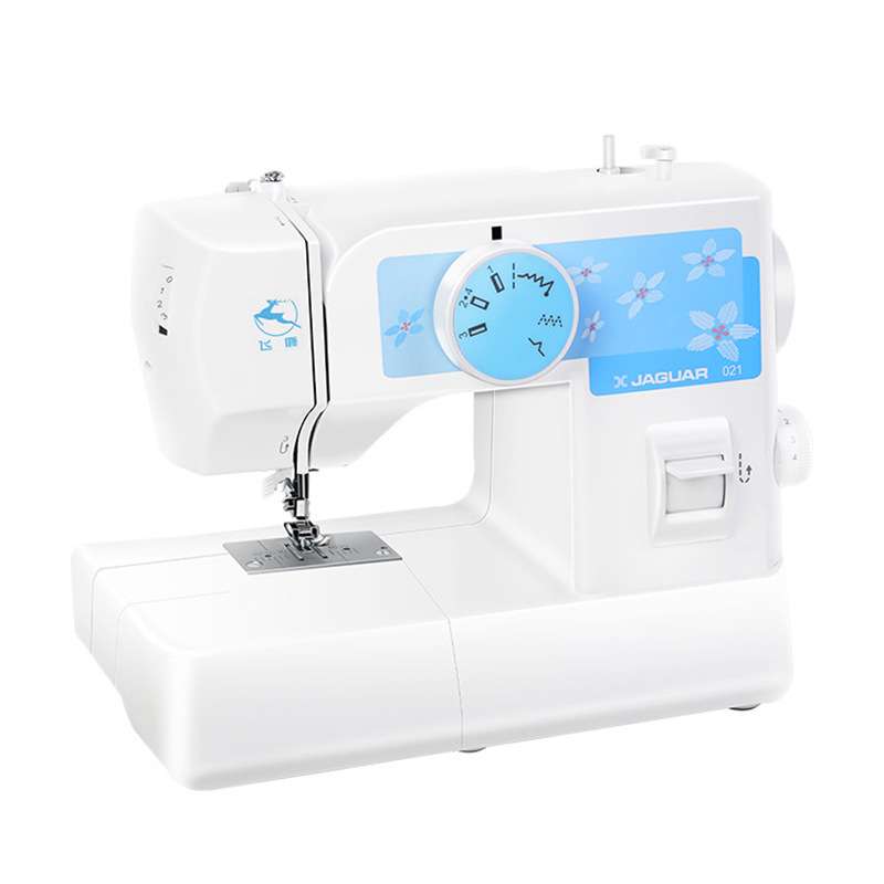 飞鹿新品021家庭缝纫机家用 电动多功能小型锁边吃厚带自动穿线器