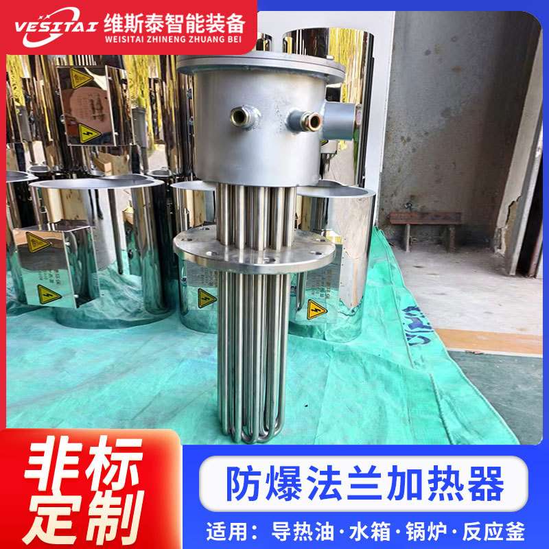 防爆法兰加热器单头电热管导热油加热器不锈钢电加热管220V380V