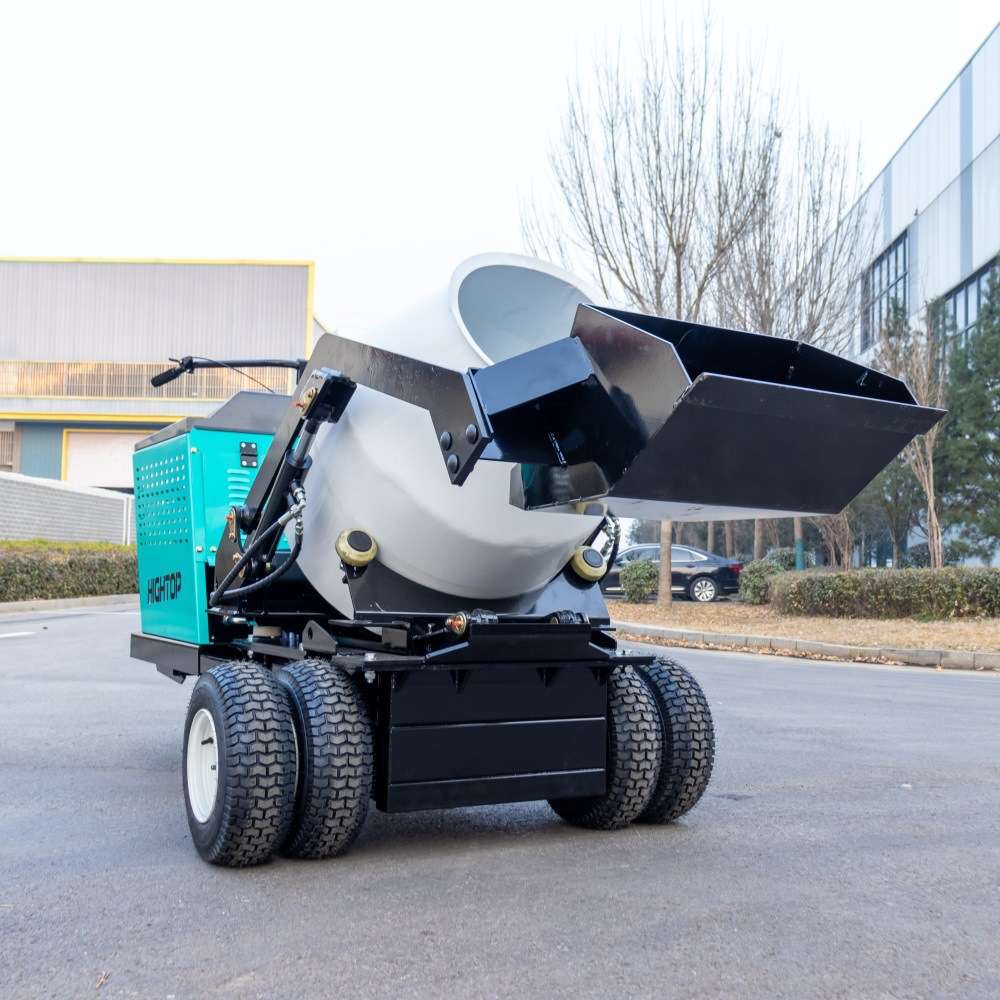 出口意大利轮式小型搅拌罐 建筑施工砂浆搅拌车 家用自上料搅拌机
