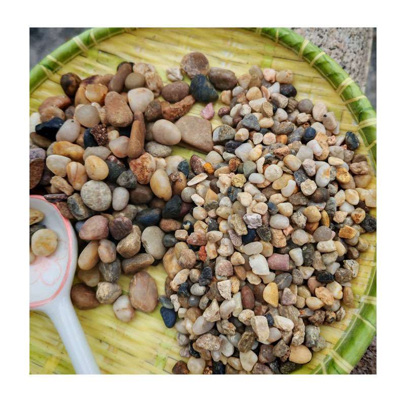 黄色装饰彩石子3-5cm - 假山鱼池造景+室内仿真植物铺地石