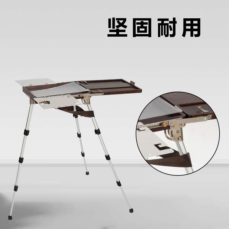 折叠金属画架意大利油画箱手提美术支架式画架画室户外写生专用