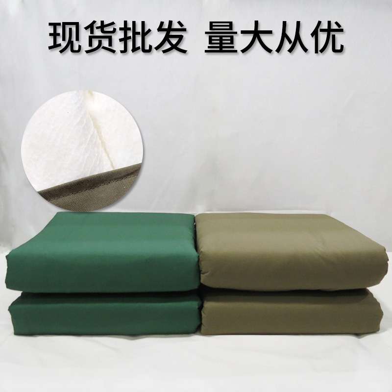 可拆洗定型绿色棉被褥训练棉被应急救灾被子学校宿舍棉被褥