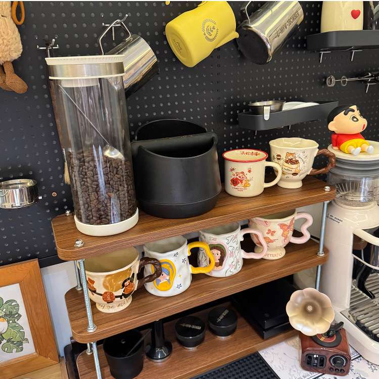 桌面置物架桌上杯架餐边柜台面小架子杯子收纳置物架简约双层整理