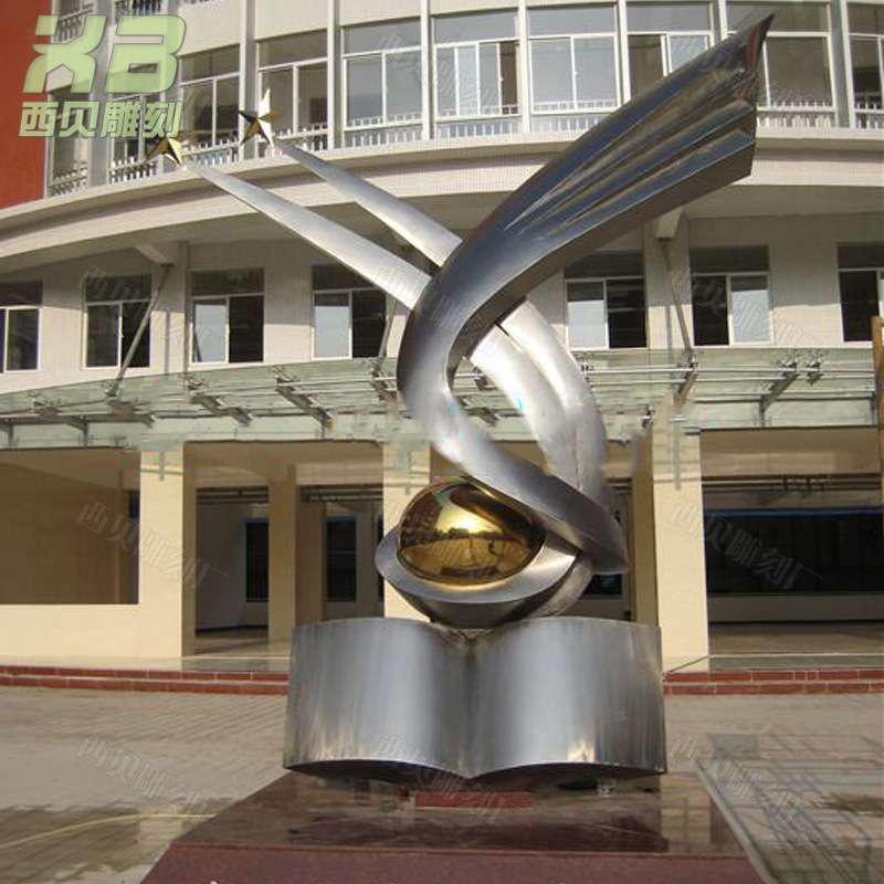 厂家安装户外大象抽象飞鸟摆件 搏击长空励志主题广场不锈钢雕塑