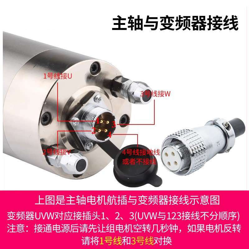 弘阳雕刻机2.2KW主轴恒转矩金属模具220V/380V高速水冷精雕电主轴
