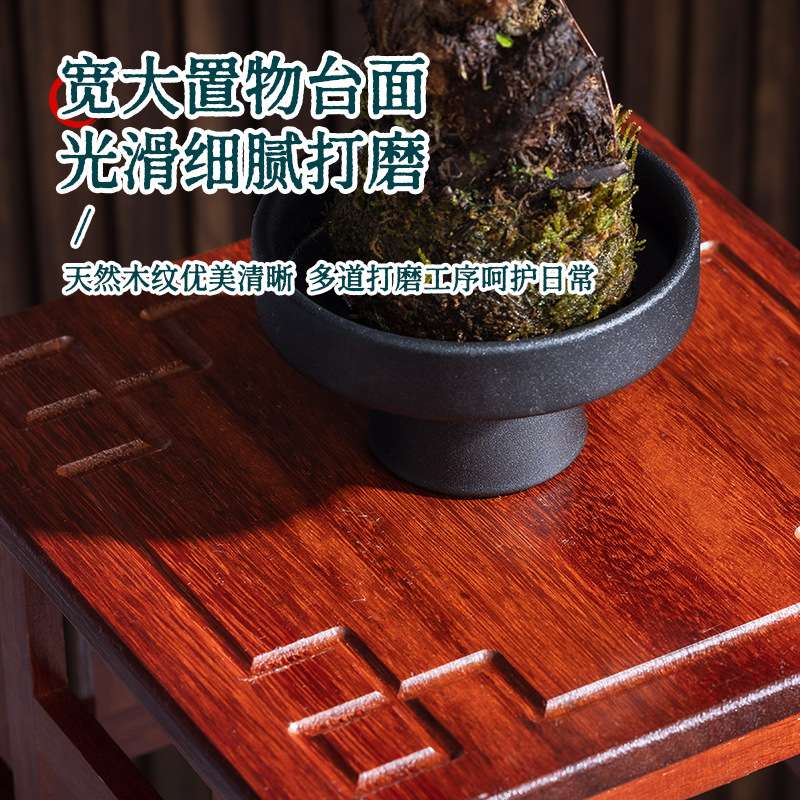 实木花台双层花架子客厅落地式多肉花盆架阳台置物架花几角几客厅