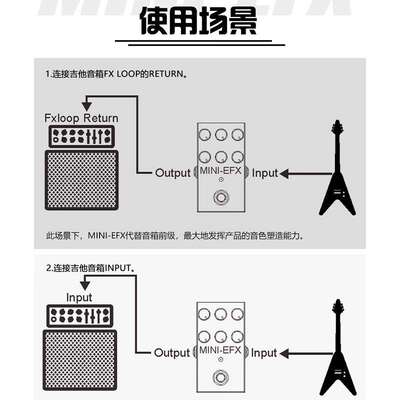 M-VAVE电吉他单块效果器 MINI-EFX音色选择效果器9档激励过载失真