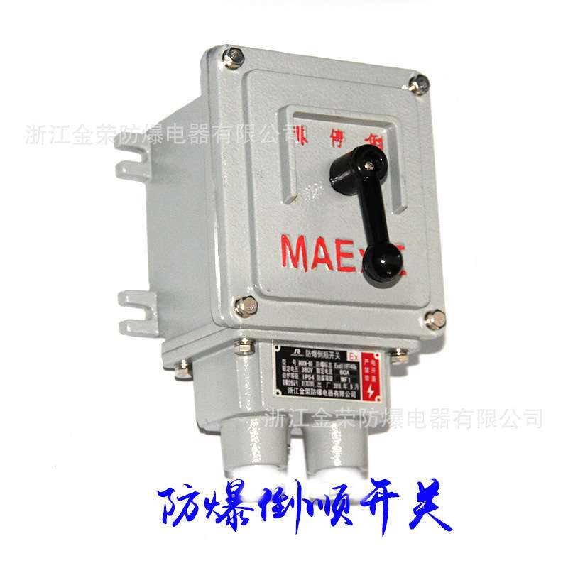 BHZ51防爆转换开关10A25A60A启停组合电机操作盒正反转倒顺控制箱
