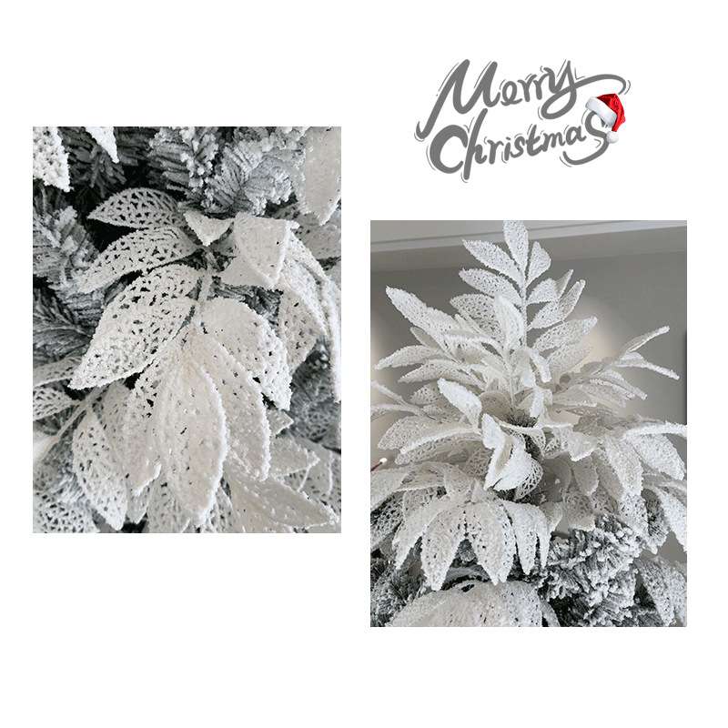 圣诞节落雪植绒圣诞树白色装饰树1.8/2.1米场景布置装饰家用1.5米