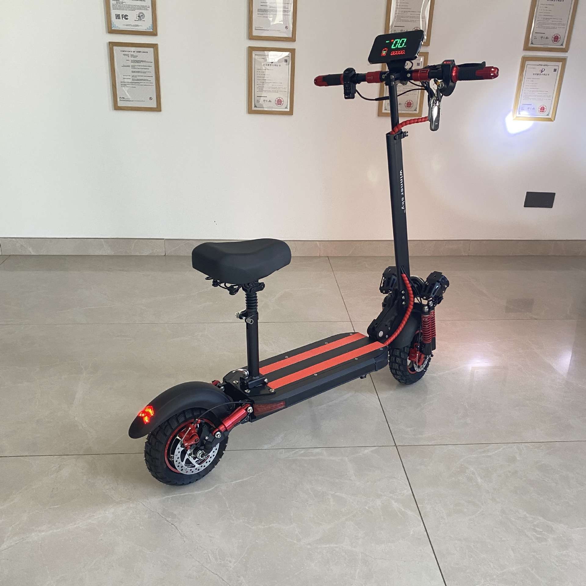LX-K2PRO11寸电动滑板车48V铝合金代步车折叠便携双驱户外越野便
