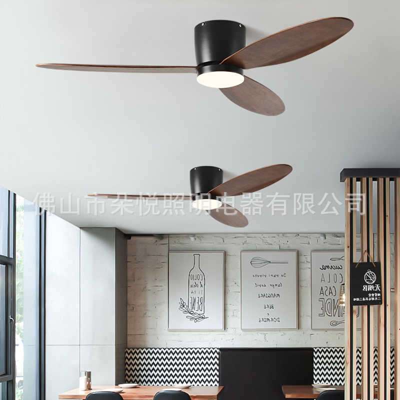 北欧吸顶风扇灯现代简约办公室餐厅客厅吊扇灯低楼层家用风扇吊灯