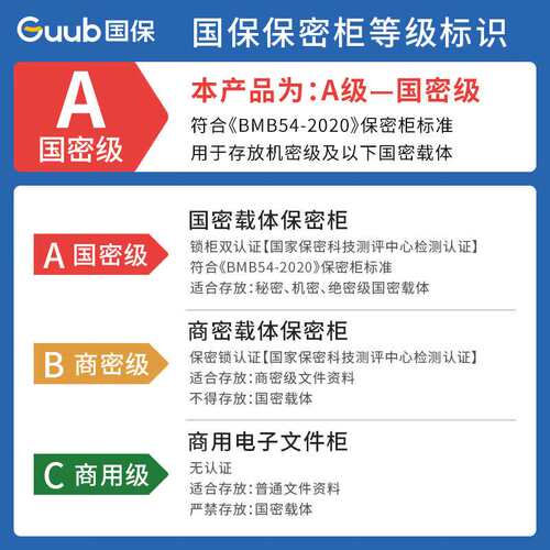 国保（Guub）保密柜Z168-VF3办公指纹密码锁资料柜