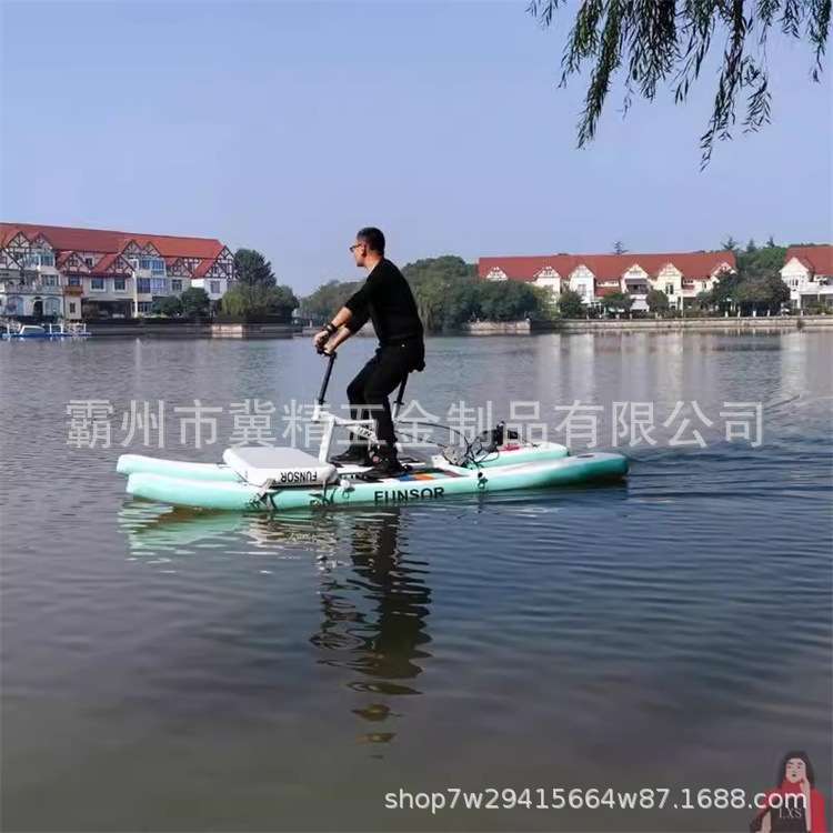双人水上自行车 便携充气脚踏自行车户外景区水上自行车