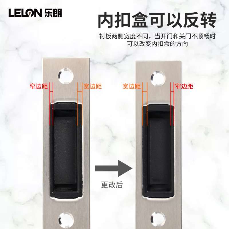 外贸出口静音磁力锁体6085不锈钢插芯锁体分体锁室内门锁具配件