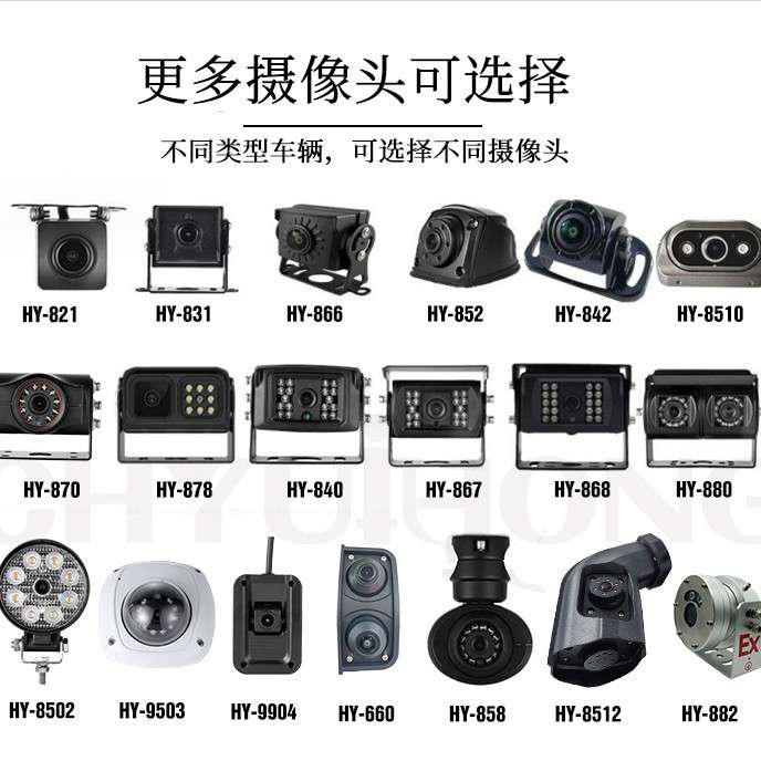 八路同屏一体车载监控8路车载显示器公交车大巴客车校车车载监控
