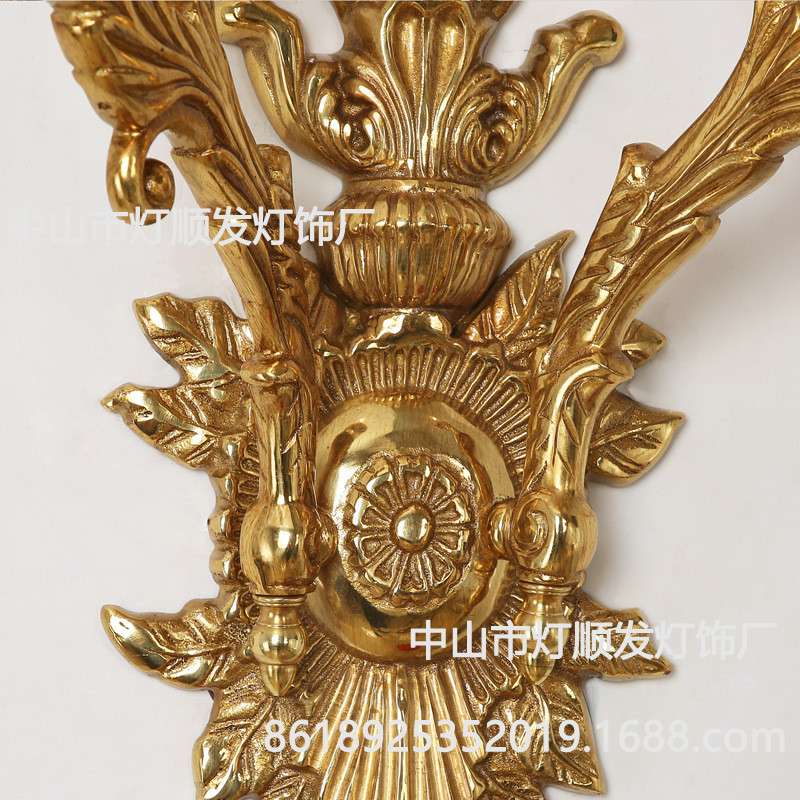 欧式宫廷别墅全铜壁灯法式复古客厅高档大型走廊玄关创意过道墙灯