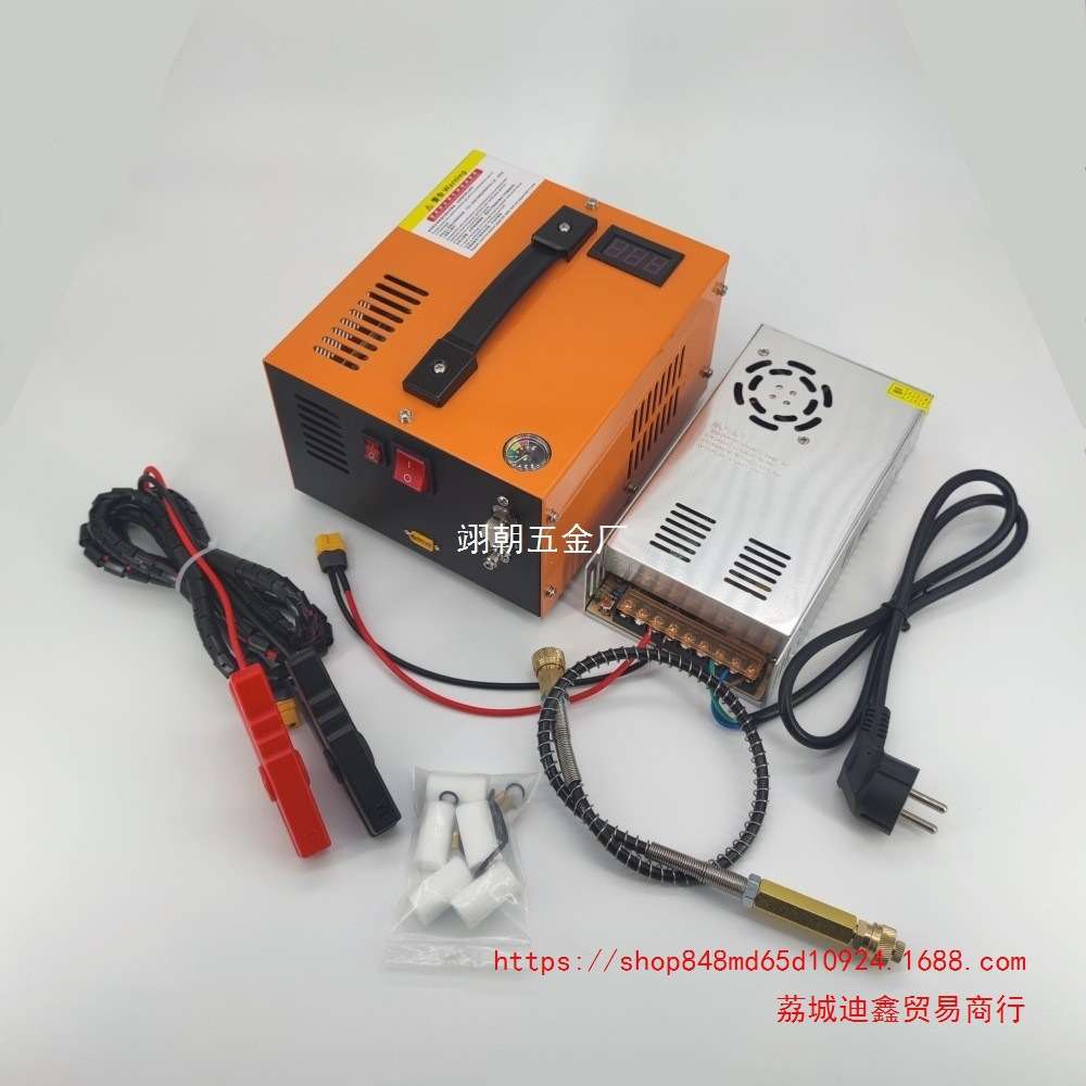 跨境12V电动高压打气机打气泵30mpa压缩泵潜水呼吸泵4500psi