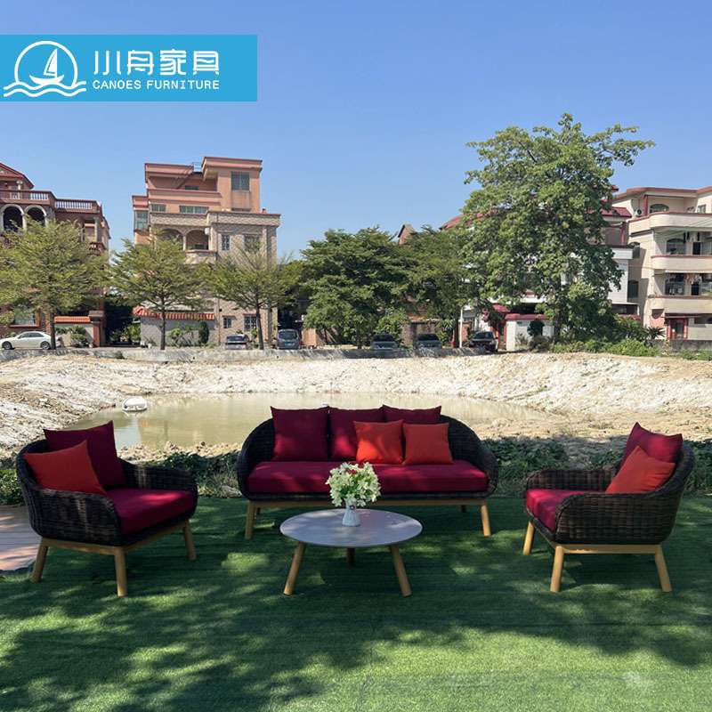 户外沙发庭院花园懒人靠背简约时尚藤编藤椅靠背别墅景区沙发家具